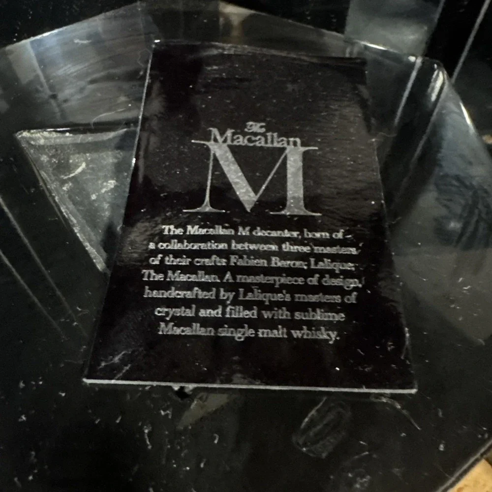 Macallan M Single Malt Scotch Whisky Original Display Case Box Black Mirrors 19